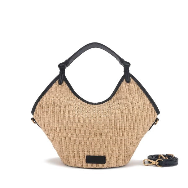 Bolsa Feminina em Camurça e Couro com Acabamento Sofisticado.