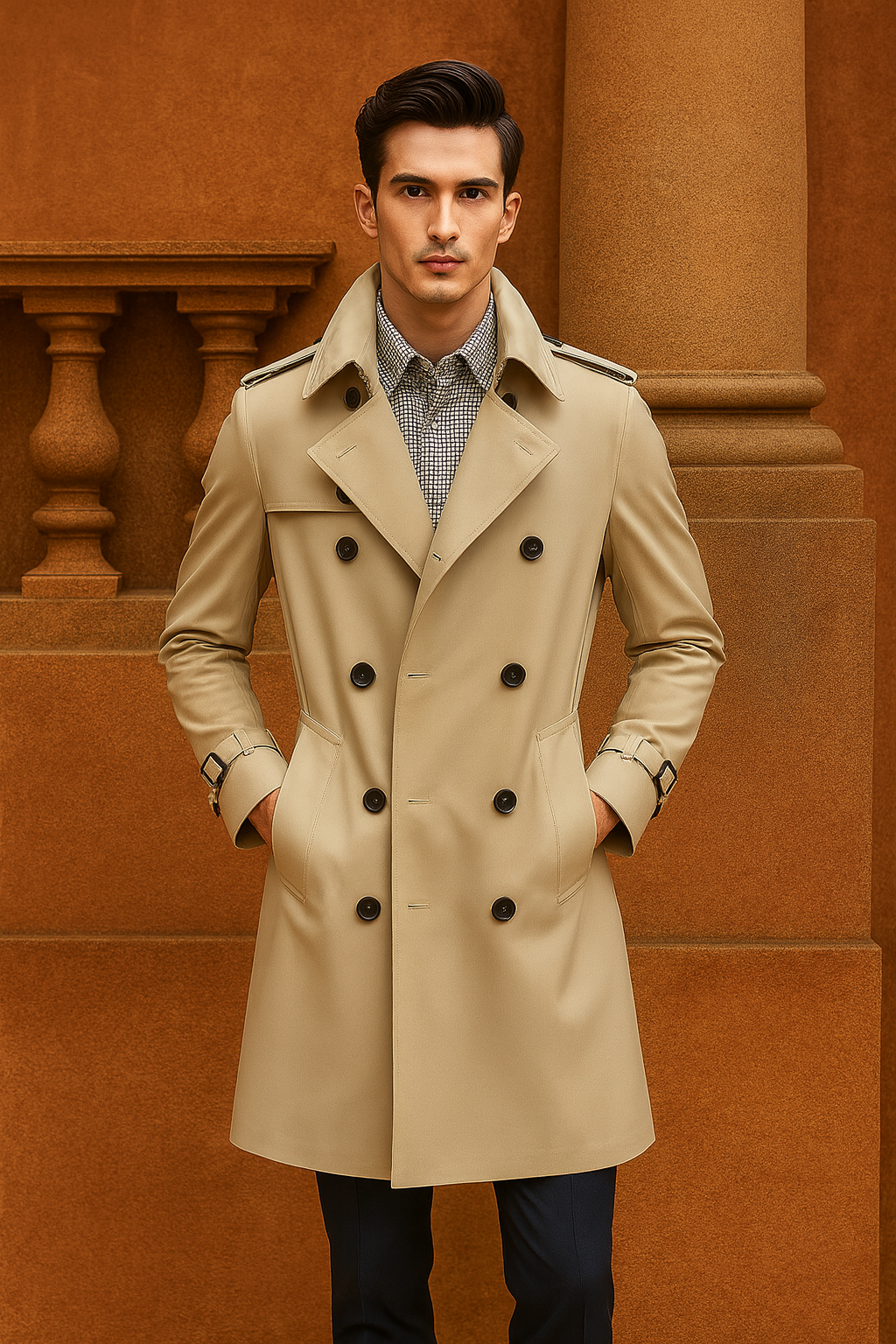 Casaco Masculino de Algodão Premium com Acabamento Frivolité.