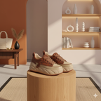 Tênis Feminino Plataforma Anatômico em Couro Premium.