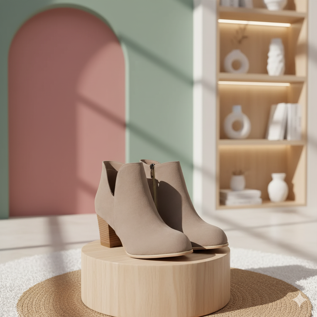 Garb Notte di Milano – Botas Femininas de Salto Grosso em PU Premium