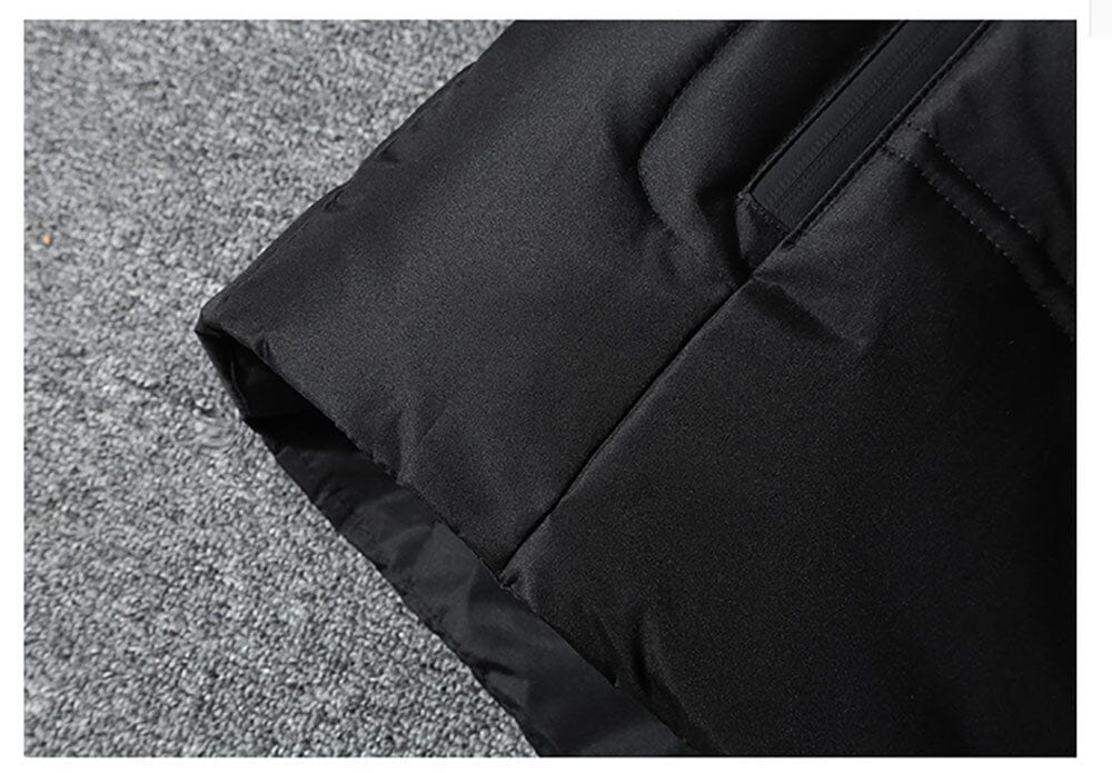 Jaqueta Puffer Masculina de Luxo com Capuz Removível