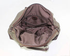Bolsa de Viagem Masculina em Lona com Detalhes em Couro Legítimo.