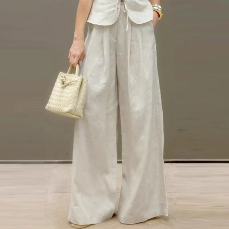 Conjunto Feminino Casual de Microfibra com Patchwork Artesanal.