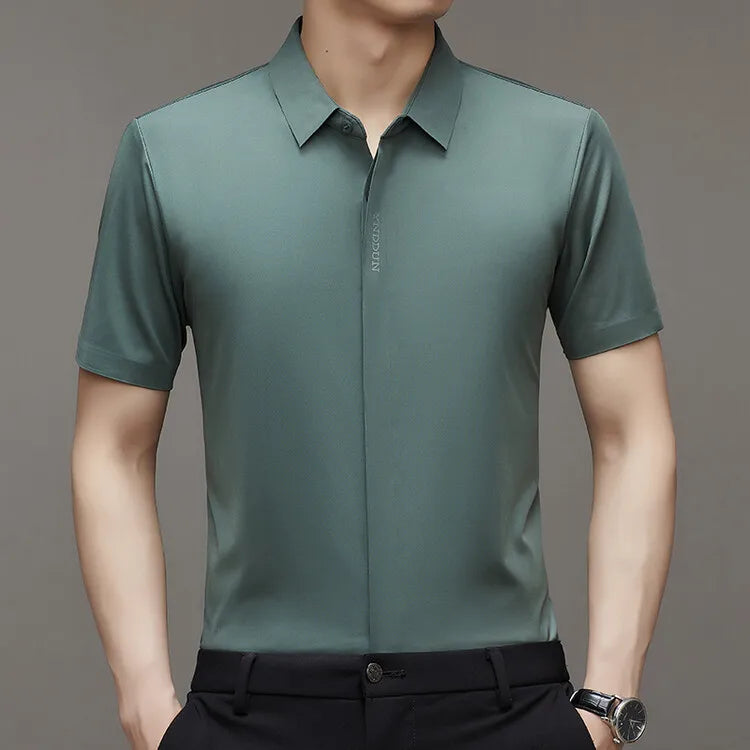 Camisa Masculina em Seda Gelada.