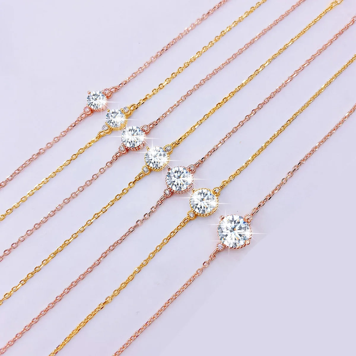 Pulseira Feminina em Prata 925 com Moissanite.