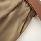 Calça Feminina de Cintura Alta e Perna Larga com Cinto