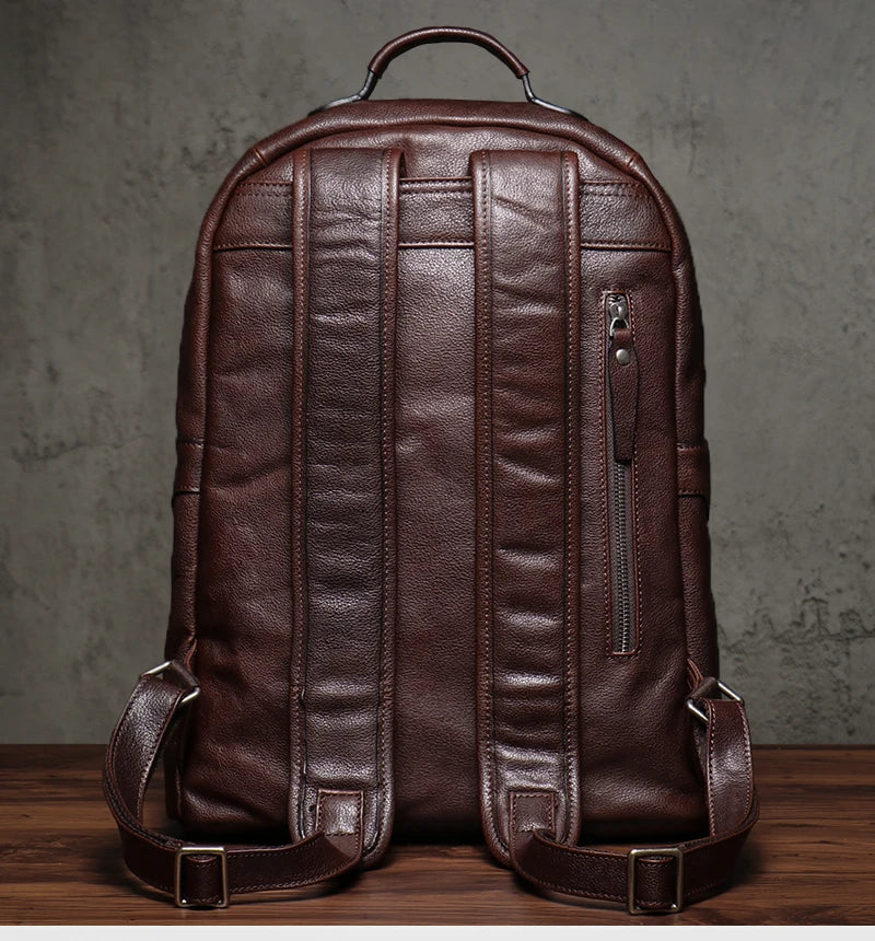 Mochila Masculina em Couro Premium.