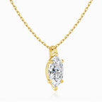 Colar Feminino com Pingente de Moissanite em Ouro 14K.