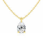 Colar Feminino com Pingente de Moissanite em Ouro 14K.