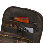 Mochila Masculina em Couro Legítimo com Design Robusto e Sofisticado