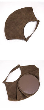 Bolsa Feminina em Camurça e Couro com Acabamento Sofisticado.