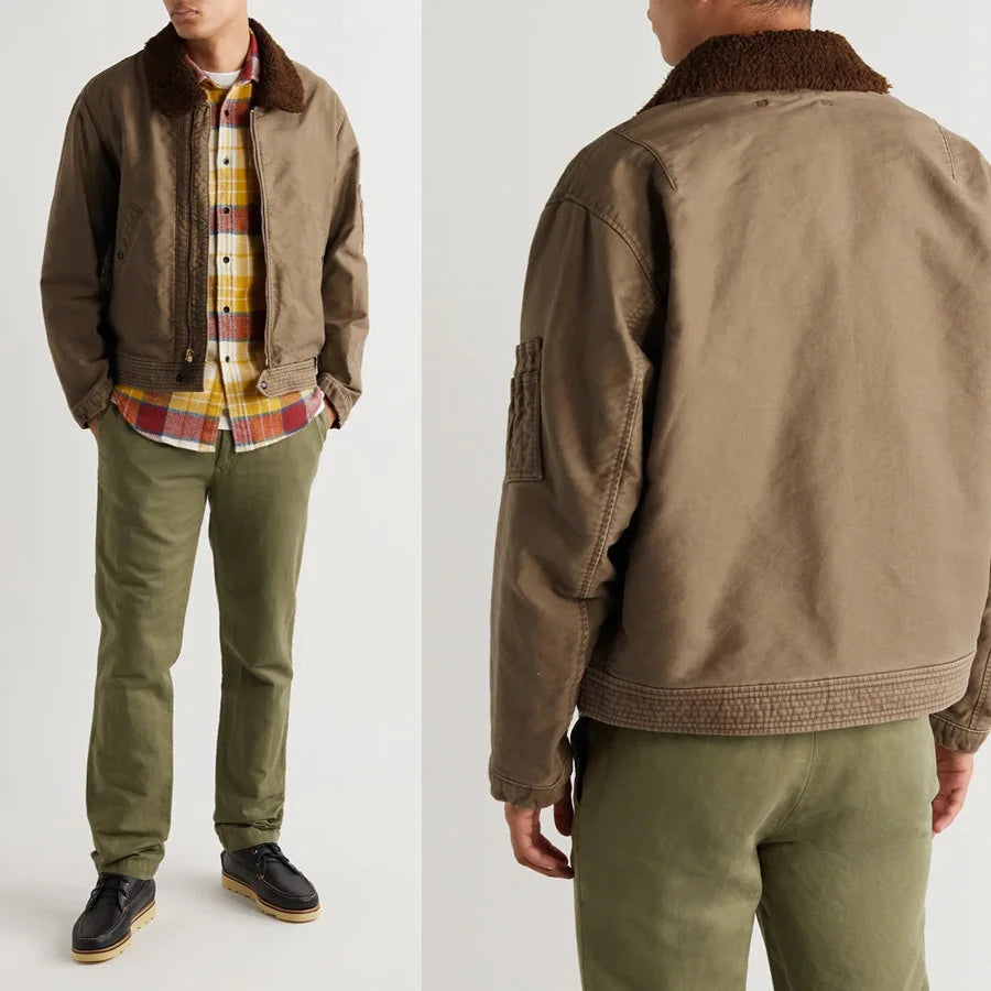 Jaqueta Masculina Estilo Japonês para Viagem e Lazer.