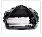 Mochila Masculina Softback em Couro PU Estilo Preppy.