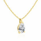Colar Feminino com Pingente de Moissanite em Ouro 14K.