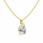 Colar Feminino com Pingente de Moissanite em Ouro 14K.