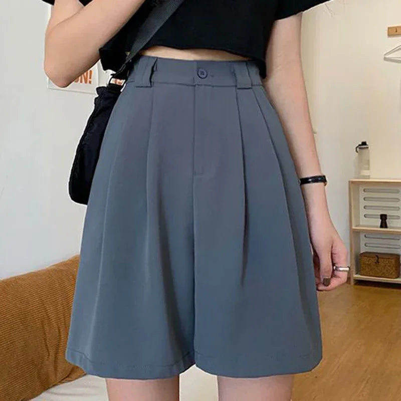 Shorts Feminino de Verão com Calça de Perna Larga.