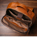 Mochila Masculina em Couro Premium.