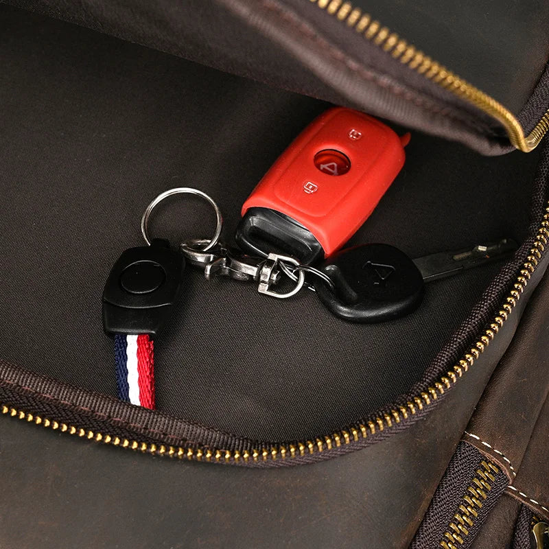 Mochila Masculina em Couro Legítimo com Design Robusto e Sofisticado