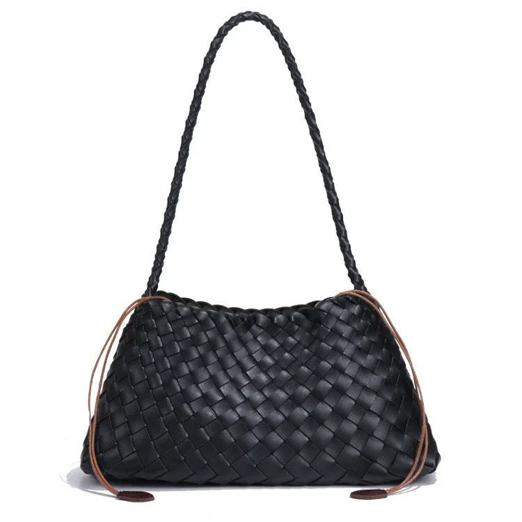 Bolsa Feminina Clutch Trançada em Couro PU.