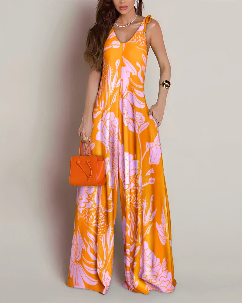 Macacão Feminino Vintage de Cintura Alta em Poliéster com Detalhes Estruturados de Verão.