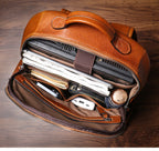 Mochila Masculina em Couro Premium.