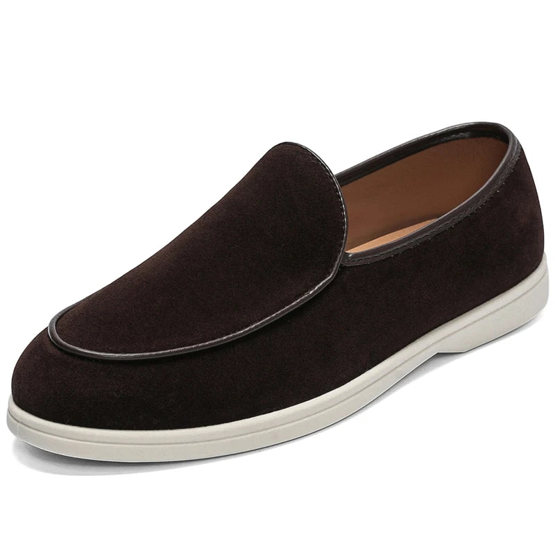 Mocassim Masculino Slip-On em Borracha Premium e Tecido Multicolorido.