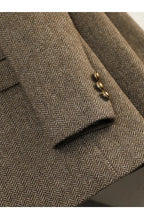 Blazer Feminino em Algodão e Lã com Abotoamento Duplo e Gola Entalhada