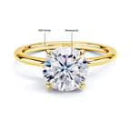 Garb Eterna Luce – Anel Feminino Solitário de Moissanite em Ouro 14K.