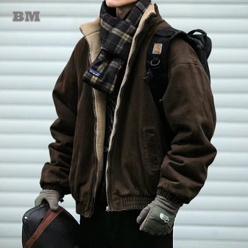 Jaqueta Japonesa Vintage De Lã Polar Masculina.