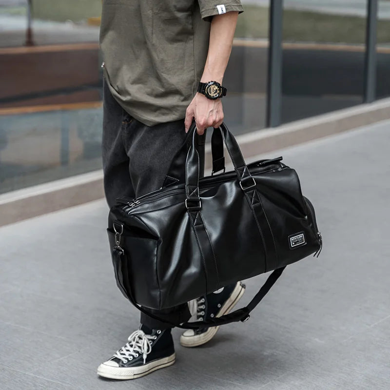 Bolsa Masculina de Viagem em PU Rígido.