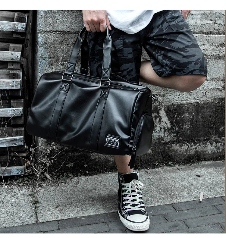 Bolsa Masculina de Viagem em PU Rígido.