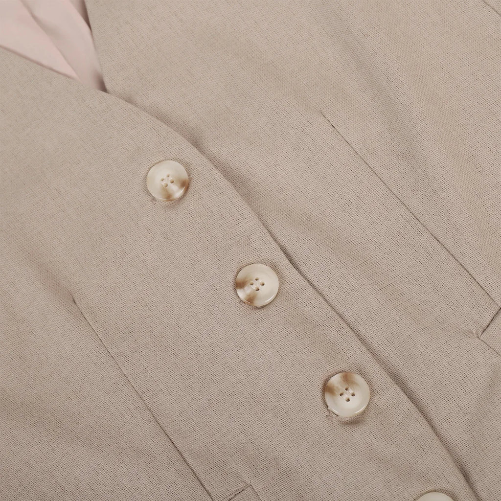 Garb Eleganza Bassa – Conjunto Feminino de Colete Sem Mangas e Calça de Cintura Baixa Primavera/Verão