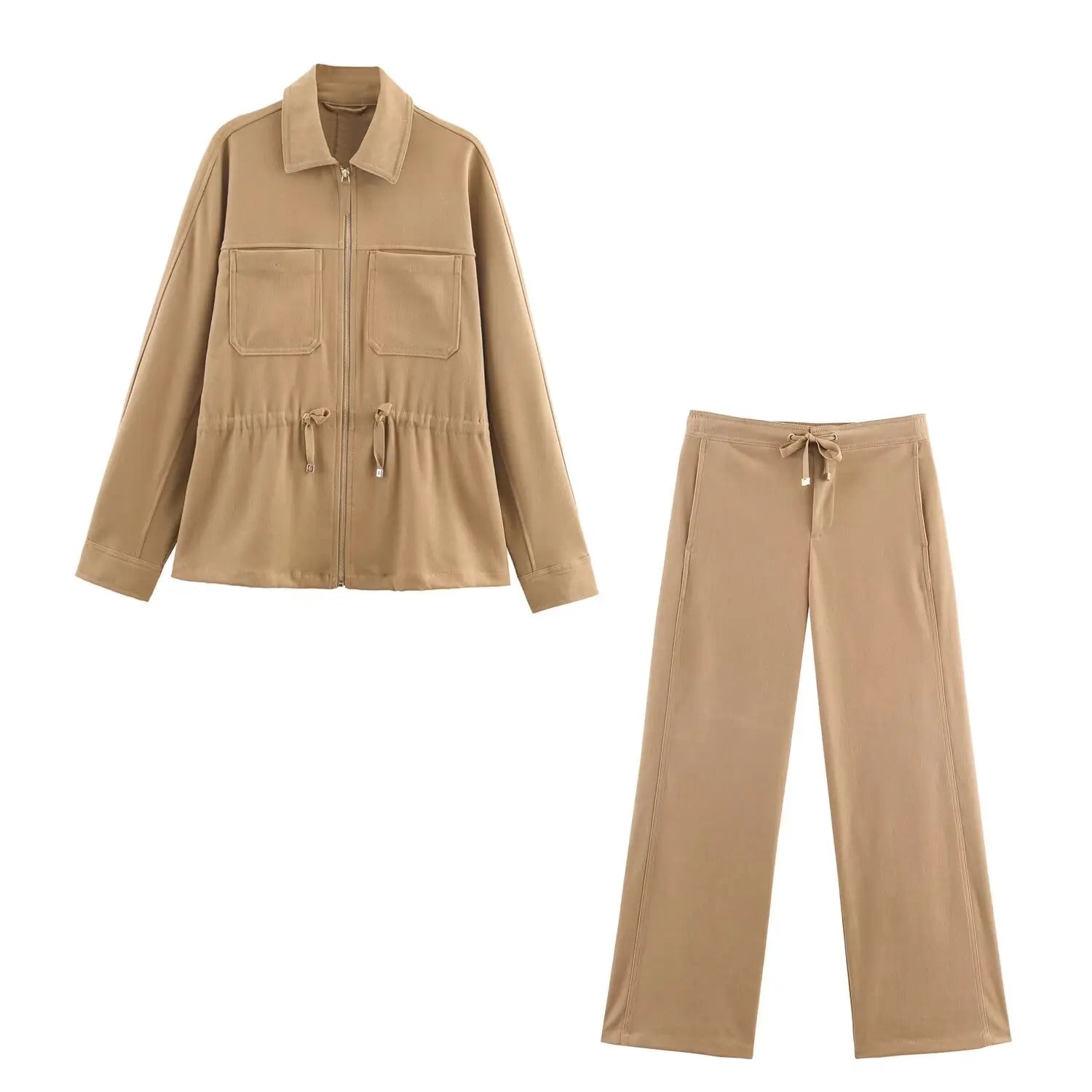 Garb Alta Moda – Conjunto Feminino Casaco e Calça de Luxo.