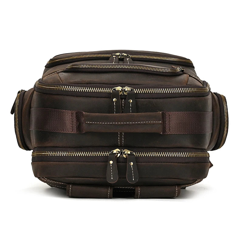 Mochila Masculina em Couro Legítimo com Design Robusto e Sofisticado