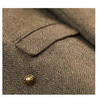 Blazer Feminino em Algodão e Lã com Abotoamento Duplo e Gola Entalhada