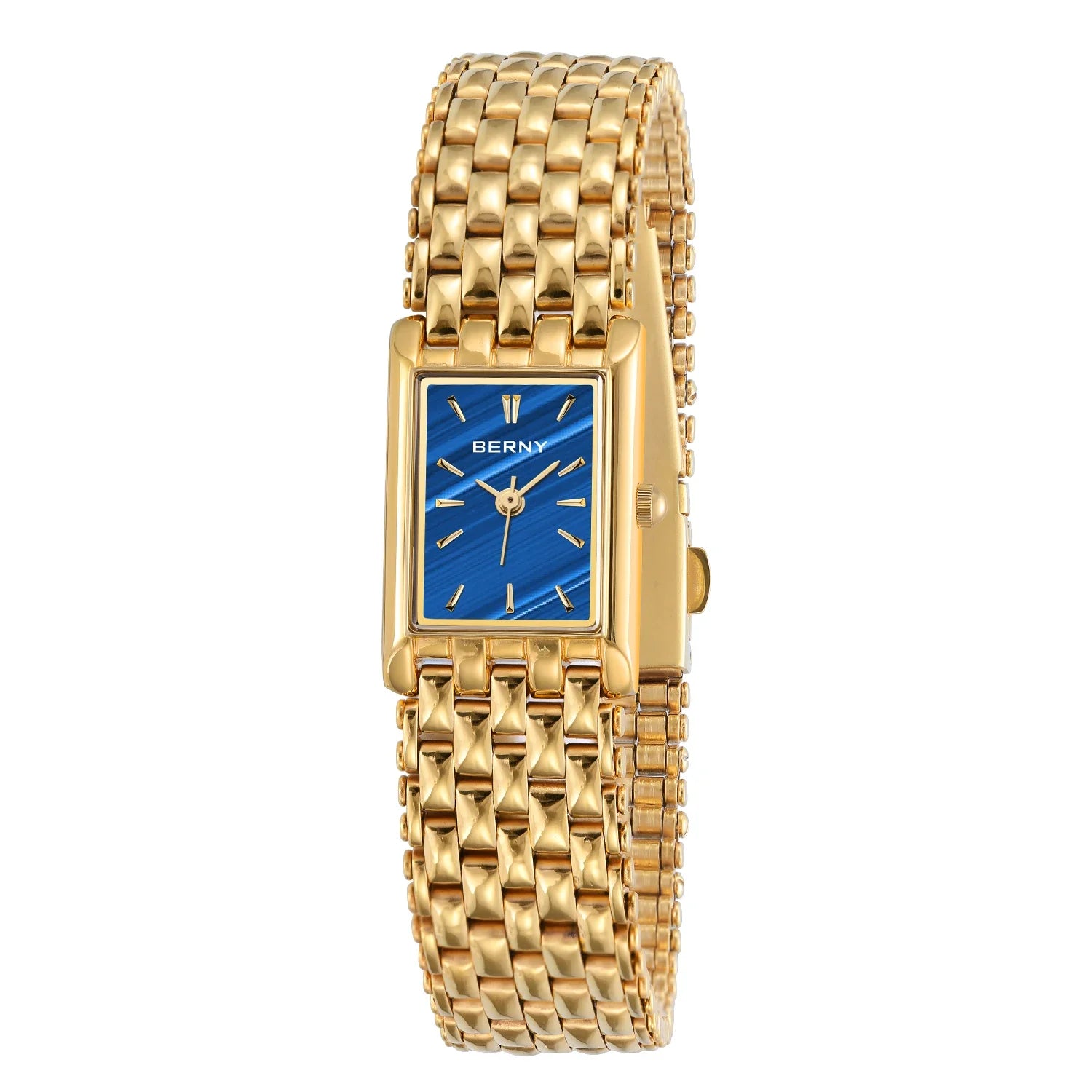 Relógio Feminino Quartzo Retangular Dourado Luxo Casual