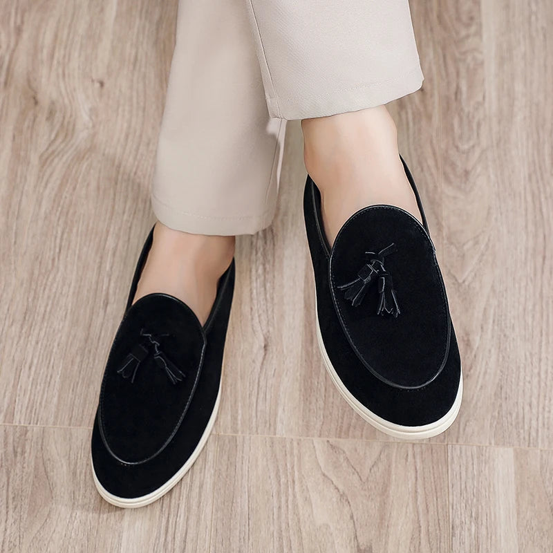 Mocassim Masculino Slip-On Multicolorido em Borracha e Tecido Premium.