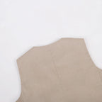 Garb Eleganza Bassa – Conjunto Feminino de Colete Sem Mangas e Calça de Cintura Baixa Primavera/Verão