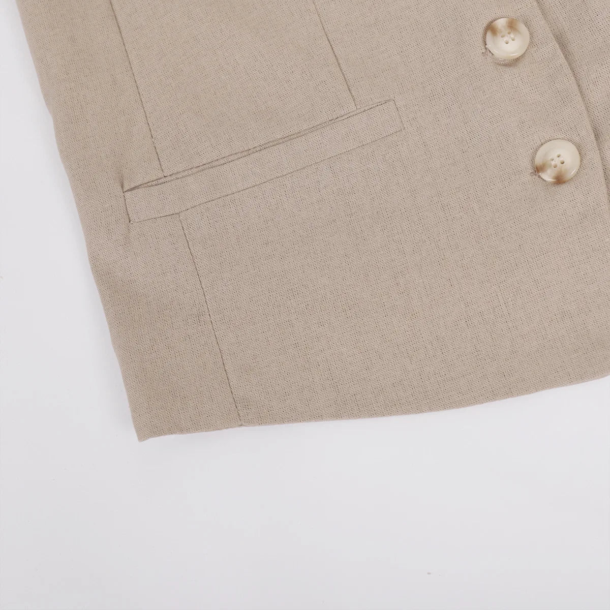 Garb Eleganza Bassa – Conjunto Feminino de Colete Sem Mangas e Calça de Cintura Baixa Primavera/Verão