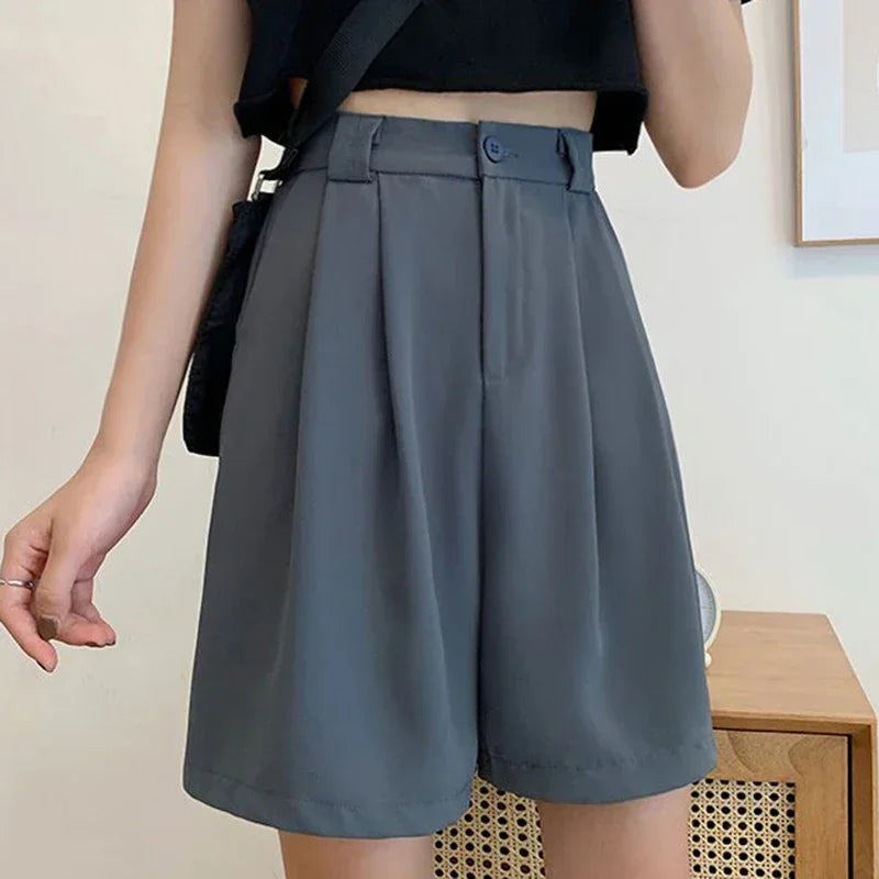 Shorts Feminino de Verão com Calça de Perna Larga.