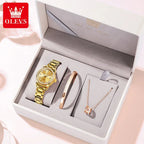 Garb Luna Aurea – Relógio Feminino Automático em Aço Inoxidável com Safira e Calendário Luminoso.