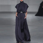 Vestido Longo Feminino Casual com Cinto Ajustável.