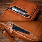 Mochila Masculina em Couro Premium.