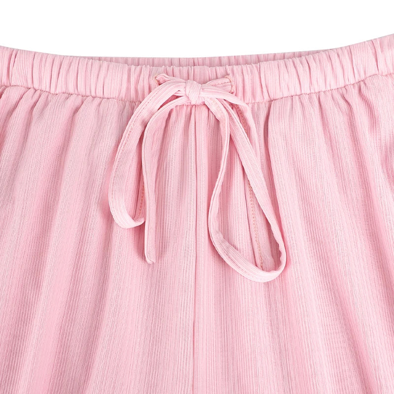 Calça Feminina Slim de Cintura Média com Cadarço.