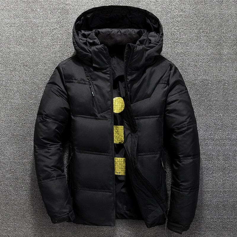 Jaqueta Puffer Masculina de Luxo com Capuz Removível