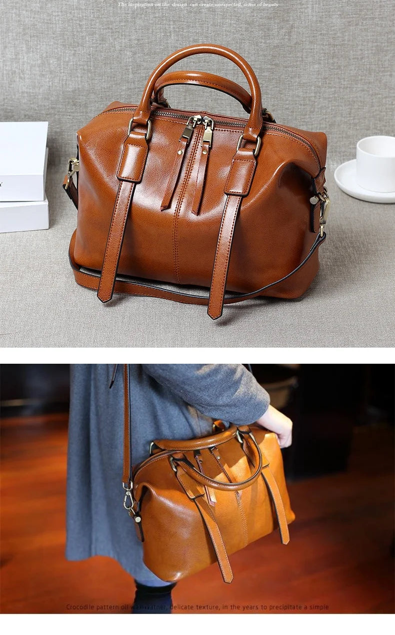 Bolsa Feminina em Couro Bovino Envernizado