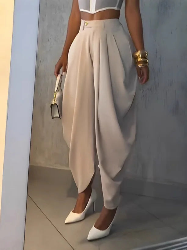 Calça Jogger Feminina de Cintura Alta e Solta.