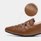 Sandália Feminina em Couro com Design Ortopédico de Luxo