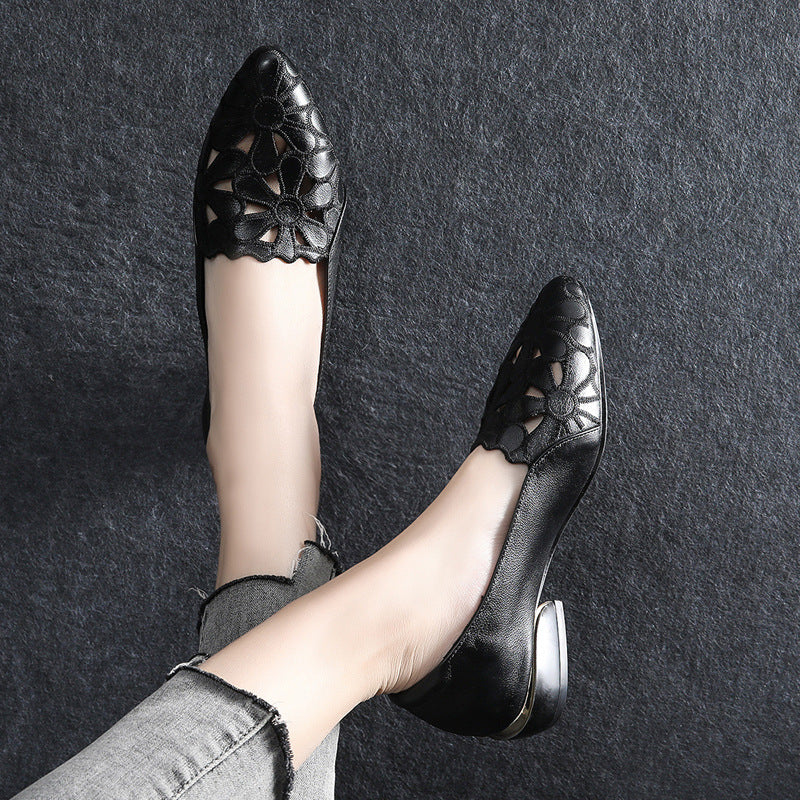 Sandália Feminina em Couro com Design Ortopédico de Luxo