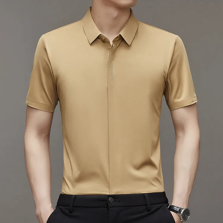 Camisa Masculina em Seda Gelada.